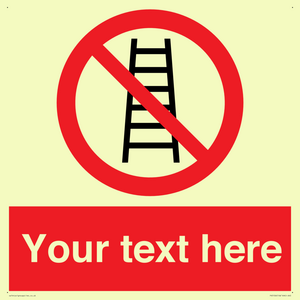 Custom No Ladders Sign